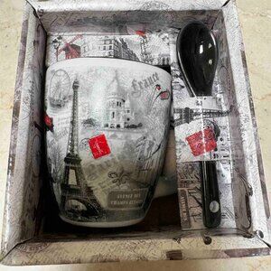 Paris, France, Mini Mug and Spoon - NEW in Box - Souvenir
